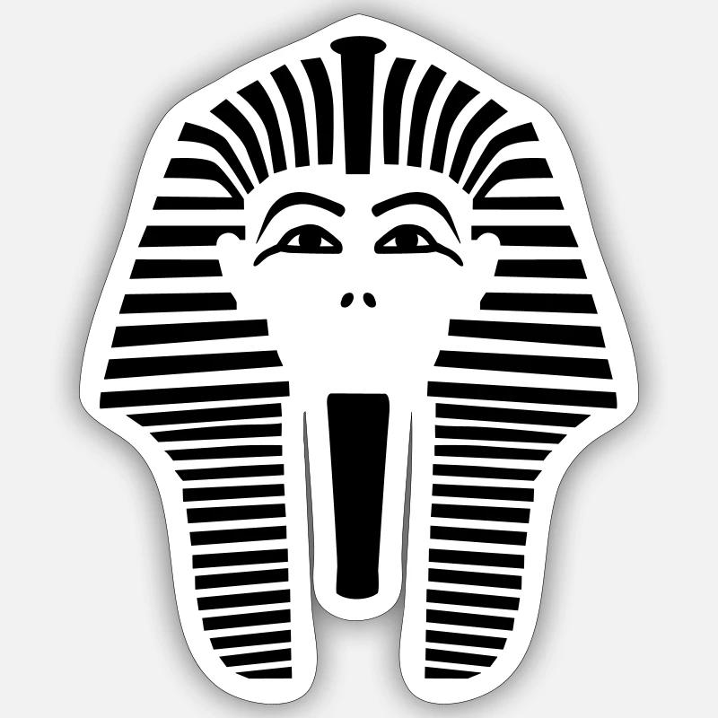 Pharaon - Sticker taille S (10 x 10 cm) - blanc mat