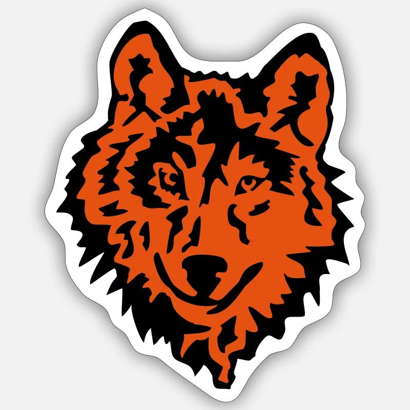 wolf - Sticker size S (10 x 10 cm) - white matte