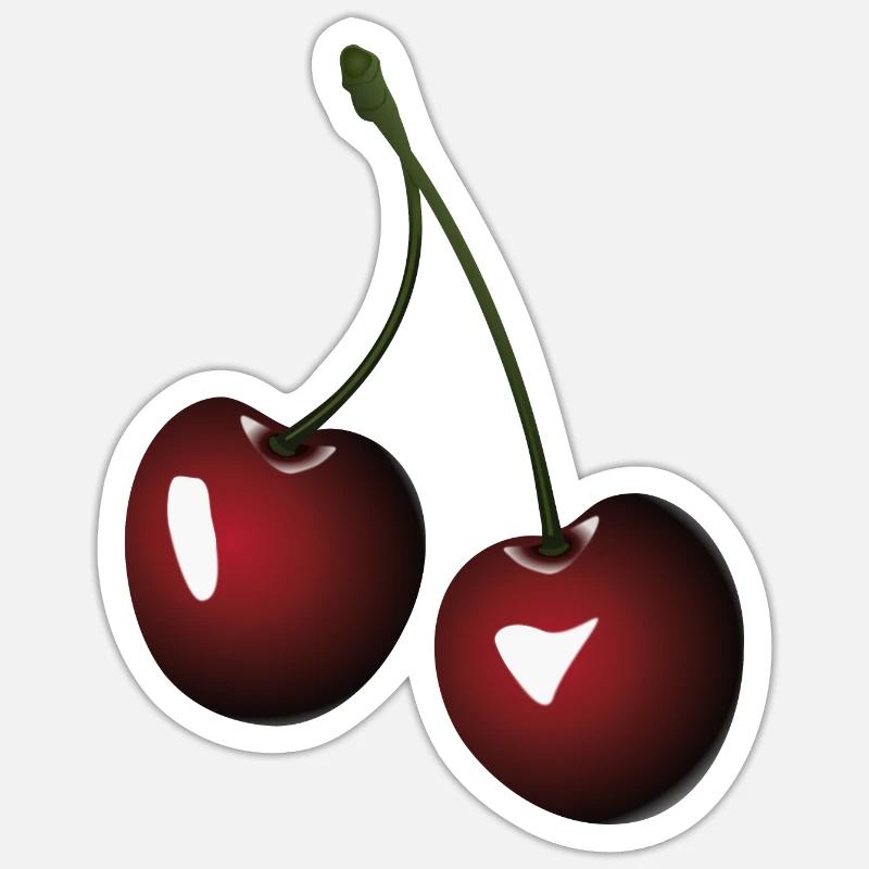 Cherry cherries - Sticker size S (10 x 10 cm) - white matte