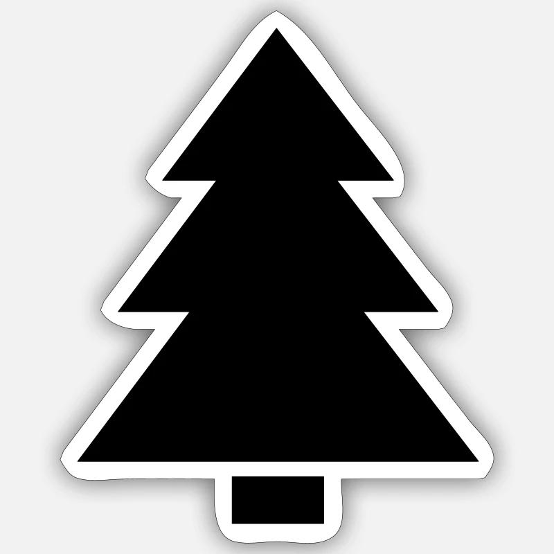 Baum - Sticker Größe S (10 x 10 cm) - Mattweiß