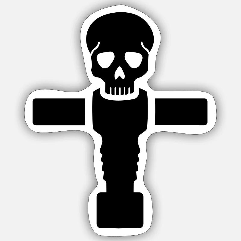 Foosball - Sticker size S (10 x 10 cm) - white matte