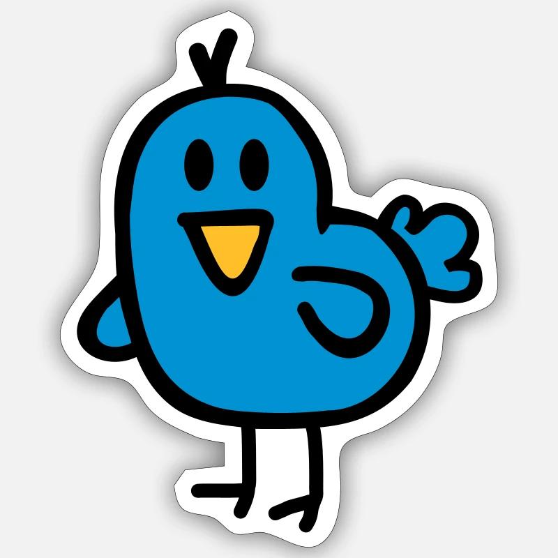 Vogel - Sticker Größe S (10 x 10 cm) - Mattweiß