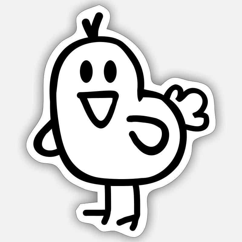 Oiseau Sticker taille S (10 x 10 cm)