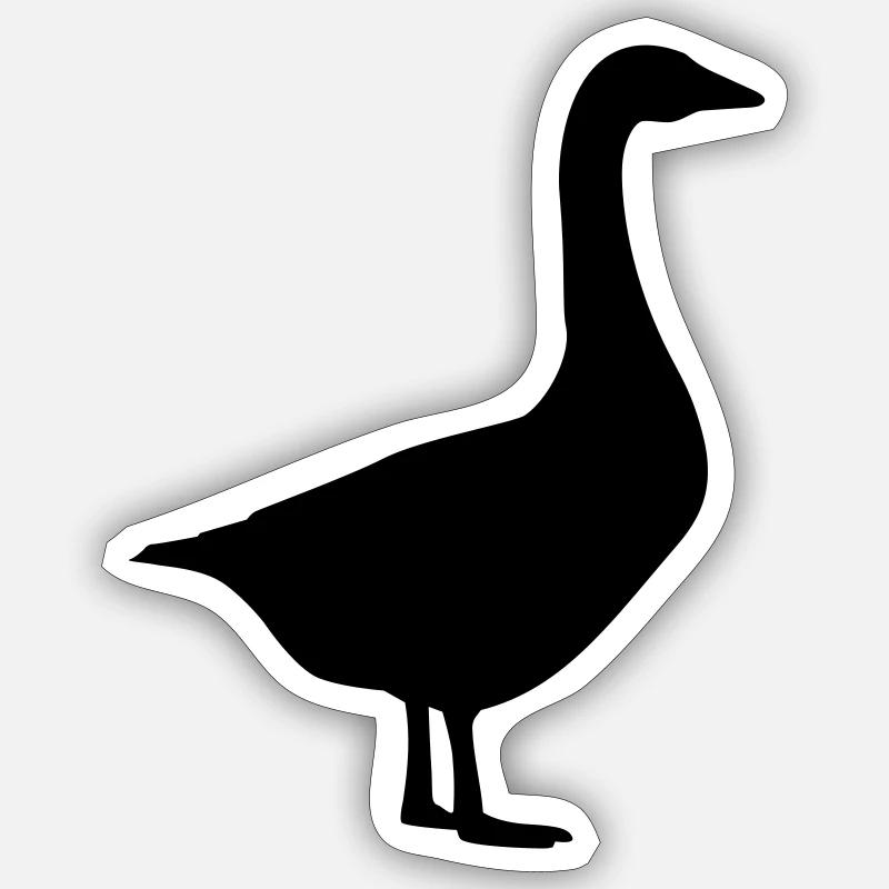 Gans - Sticker Größe S (10 x 10 cm) - Mattweiß
