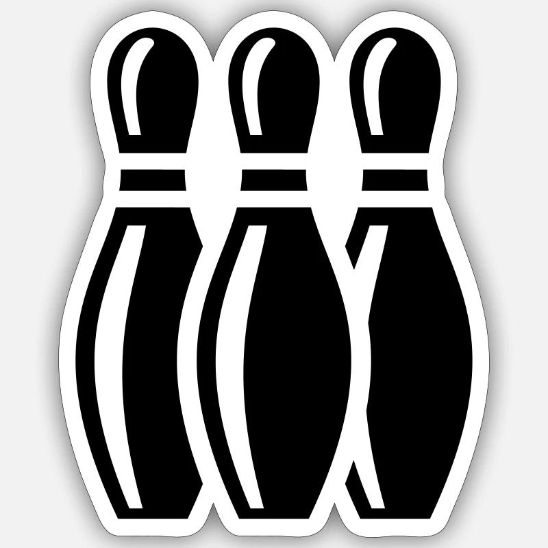 Bowling quilles Sticker taille S (10 x 10 cm)