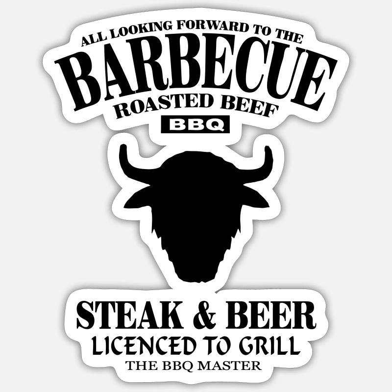 Barbecue Sticker size S (10 x 10 cm)