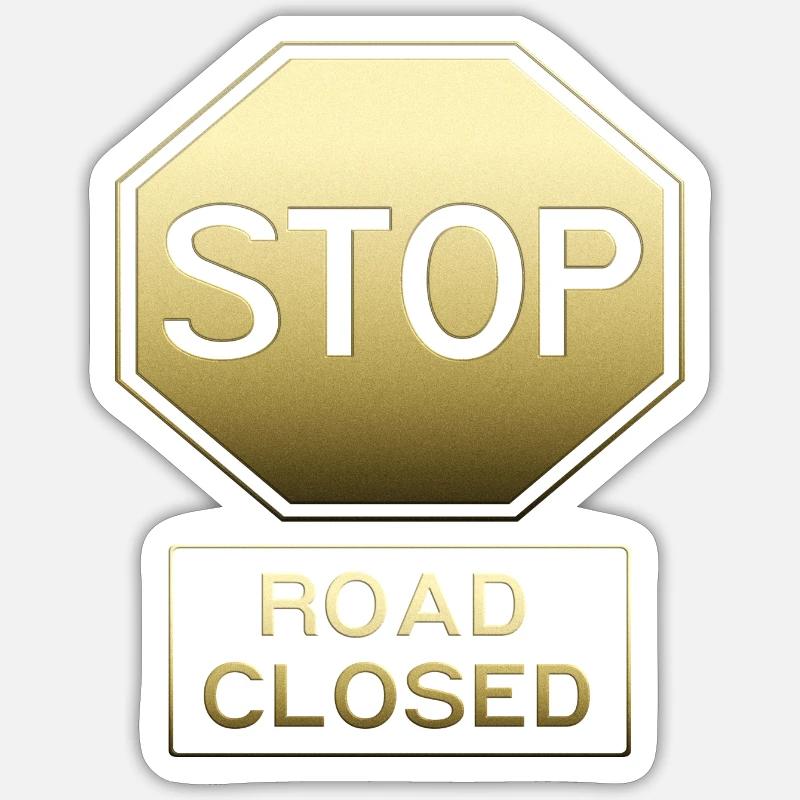 STOP - Sticker size S (10 x 10 cm) - white matte