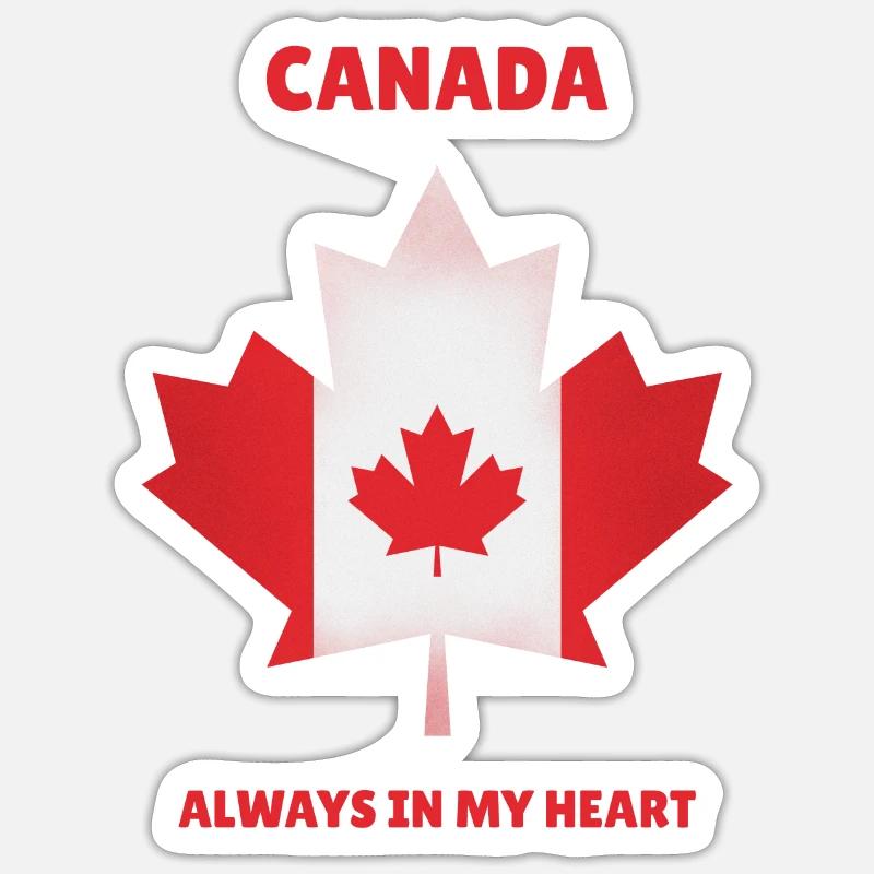 Canada - Sticker formato S (10 x 10 cm) - bianco opaco
