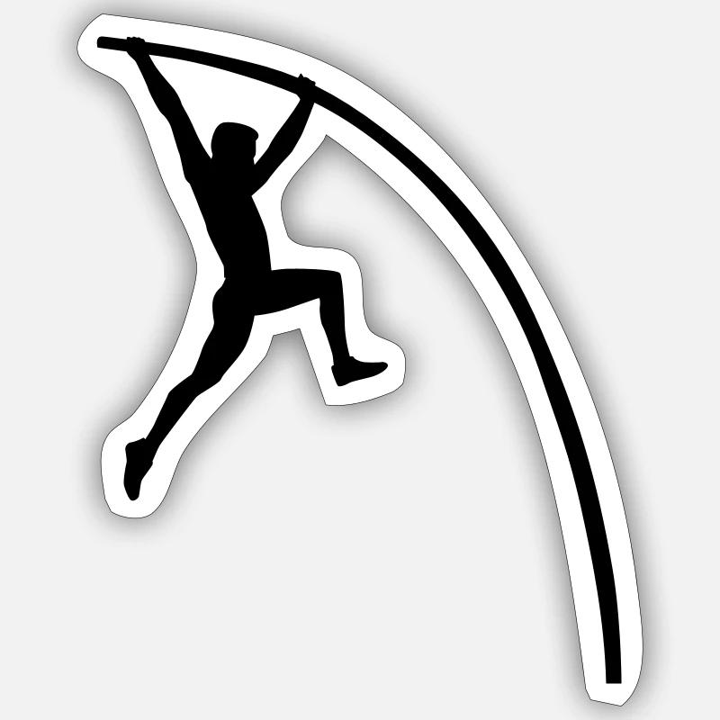 Saut à la perche Sticker taille S (10 x 10 cm)