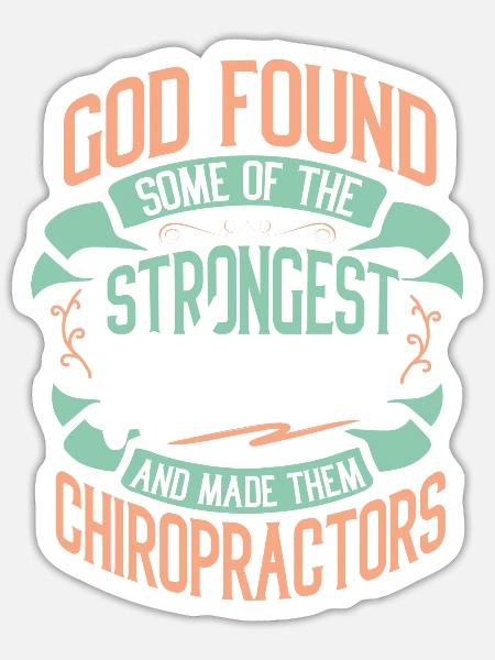 Starke Frau Chiropraktiker Beruf Geschenkidee - Sticker Größe S (10 x 10 cm) - Mattweiß