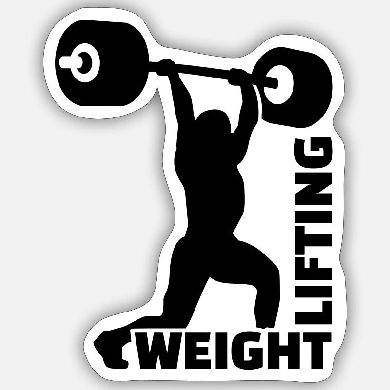 Weightlifting - Sticker size S (10 x 10 cm) - white matte
