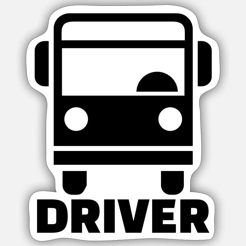 Bus driver Sticker size S (10 x 10 cm)