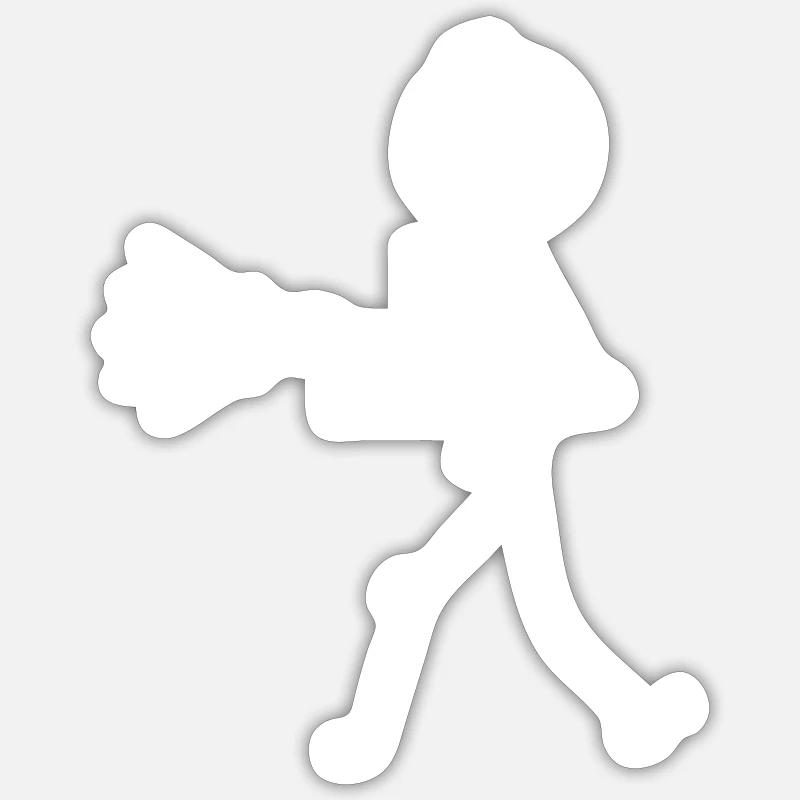 Stick figure with flashlight Sticker size S (10 x 10 cm)