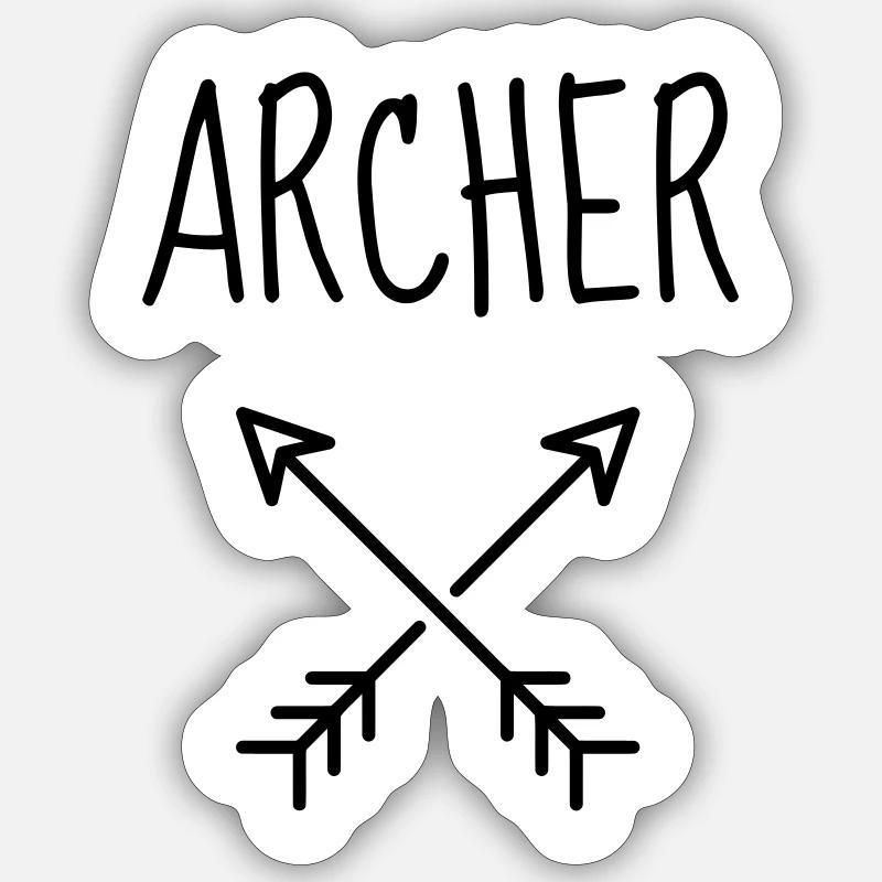 Archery Archer Bogenschießen Tir à l'arc Sticker size S (10 x 10 cm)