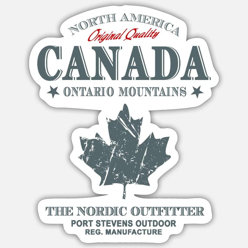 Canada -Maple Leaf - Sticker Größe S (10 x 10 cm) - Mattweiß