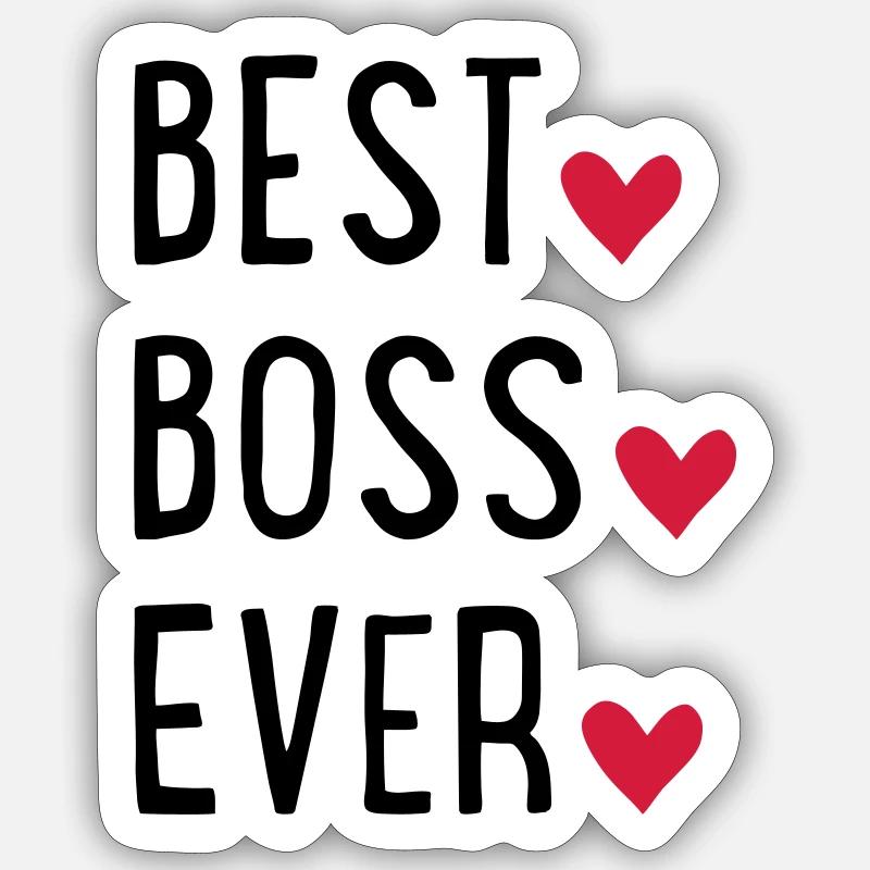 BOSS - Sticker size S (10 x 10 cm) - white matte
