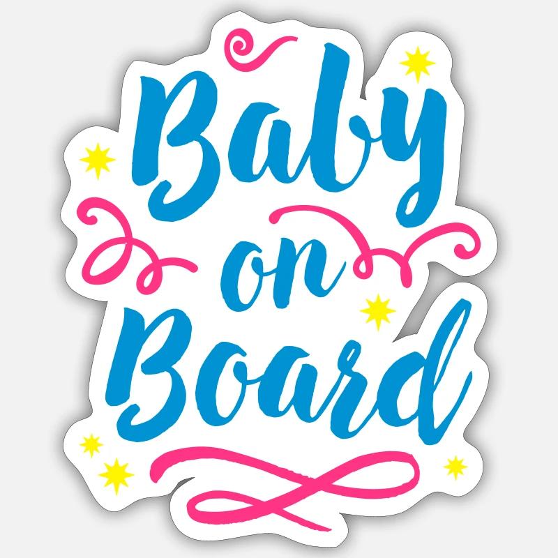 Bébé à bord - annonce de grossesse naissance Sticker taille S (10 x 10 cm)