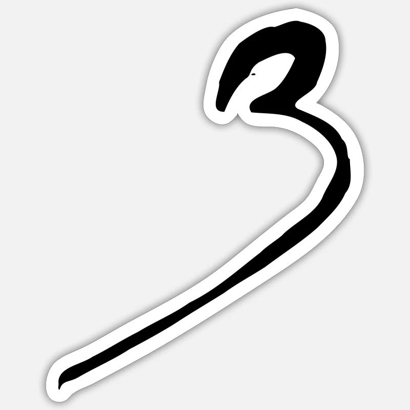 3 drei three number - Sticker Größe S (10 x 10 cm) - Mattweiß