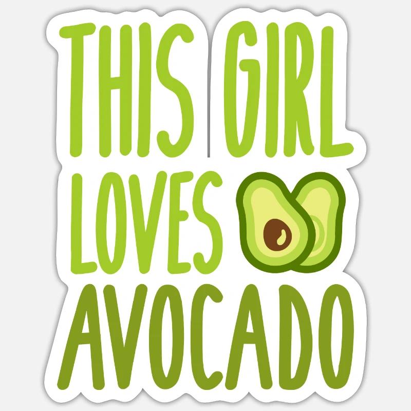 avocado - Sticker size S (10 x 10 cm) - white matte