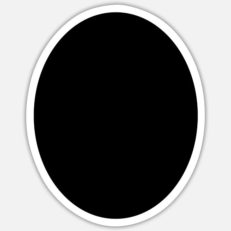 Hintergrund Ei Schwarz - Sticker Größe S (10 x 10 cm) - Mattweiß