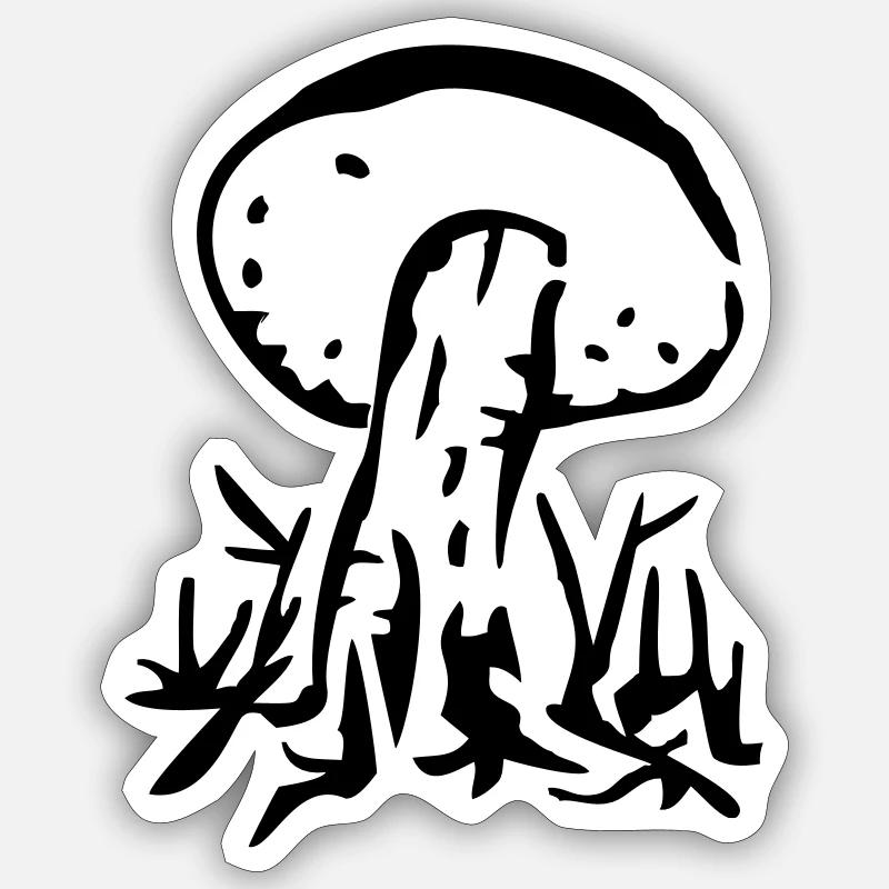 champignon Sticker taille S (10 x 10 cm)