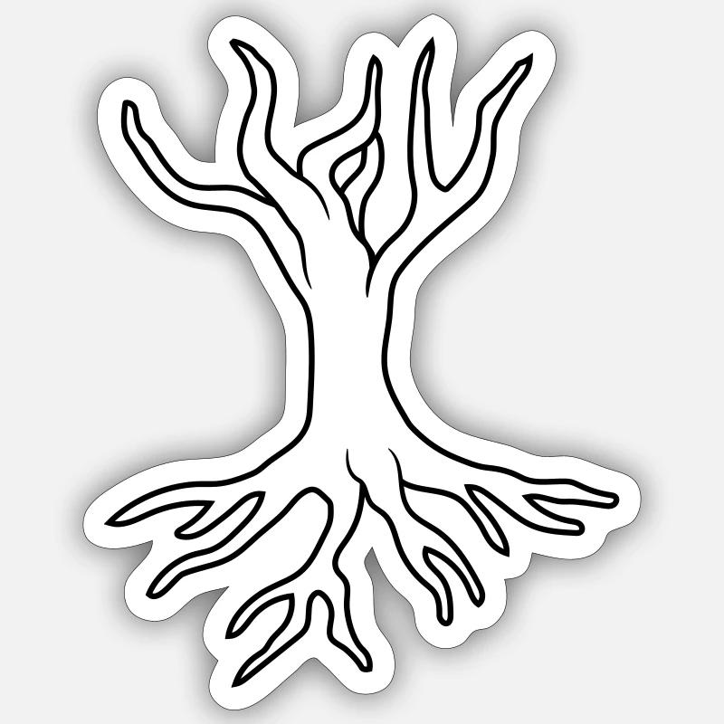 Root tree design Sticker size S (10 x 10 cm)
