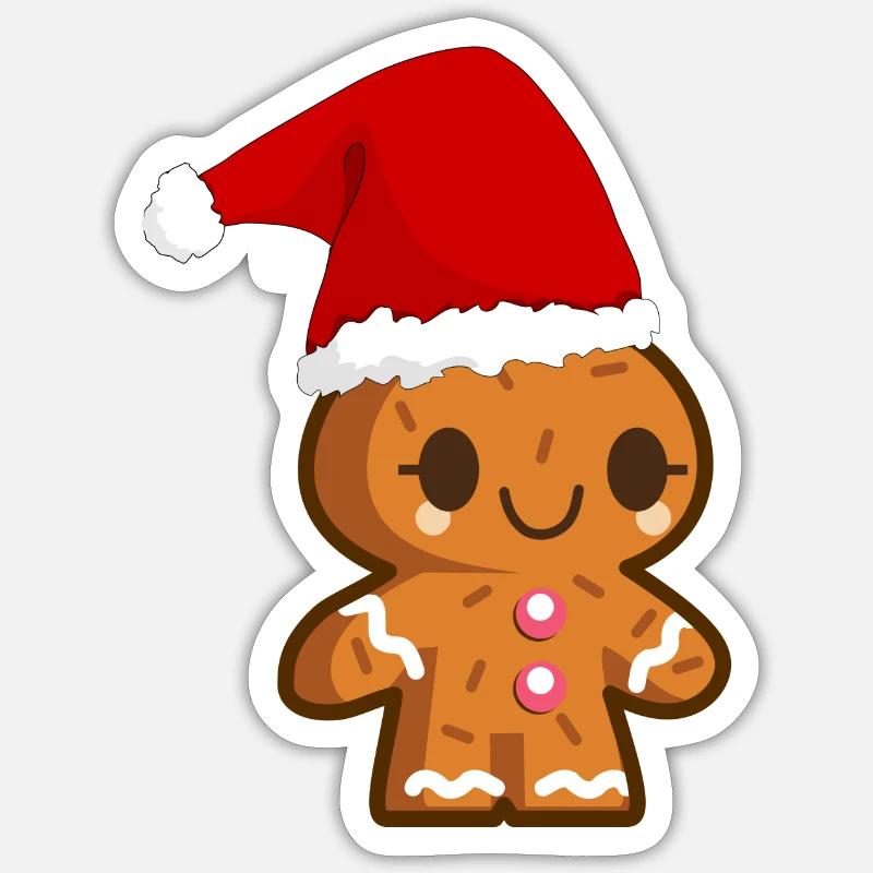 Lebkuchenmann Sticker Größe S (10 x 10 cm)