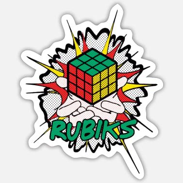 Rubik's Cube Explosion - Pegatina - blanco mate