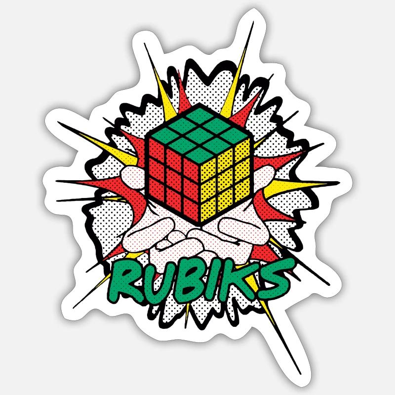 Rubik's Cube Explosion Sticker Größe S (10 x 10 cm)