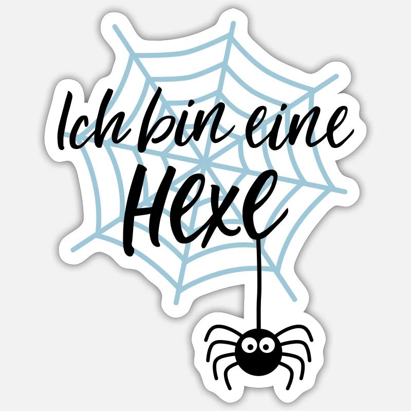 Ich bin eine Hexe - Sticker Größe S (10 x 10 cm) - Mattweiß