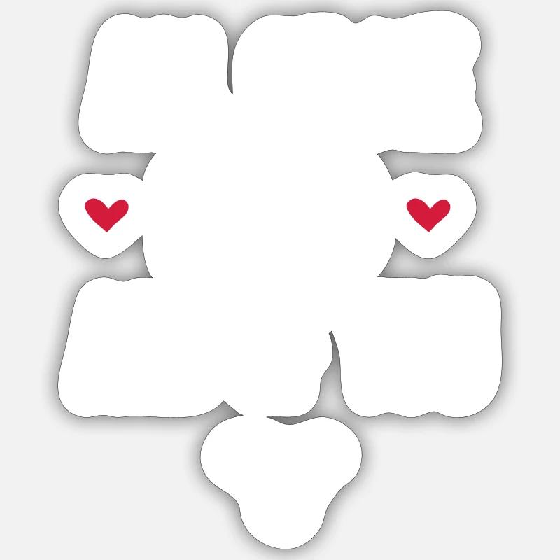 amour - Sticker taille S (10 x 10 cm) - blanc mat