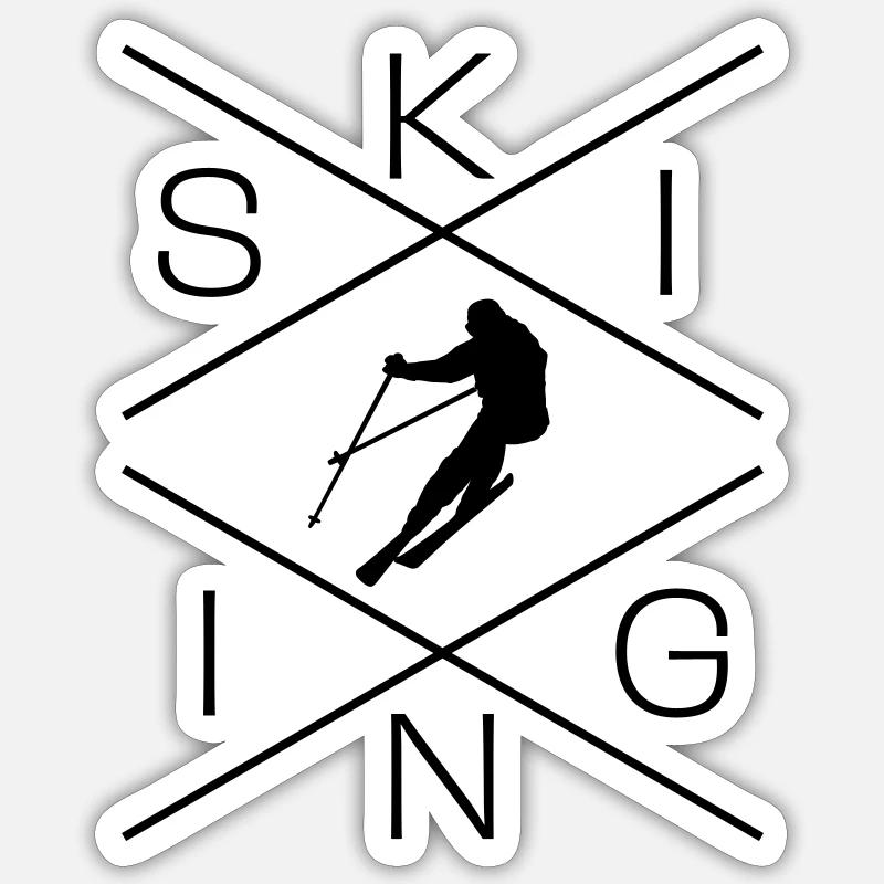 Ski Sticker Größe S (10 x 10 cm)