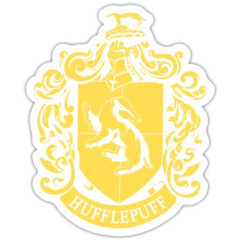 Harry Potter Hufflepuff Coat of Arms small - Sticker size S (10 x 10 cm) - white matte - Front