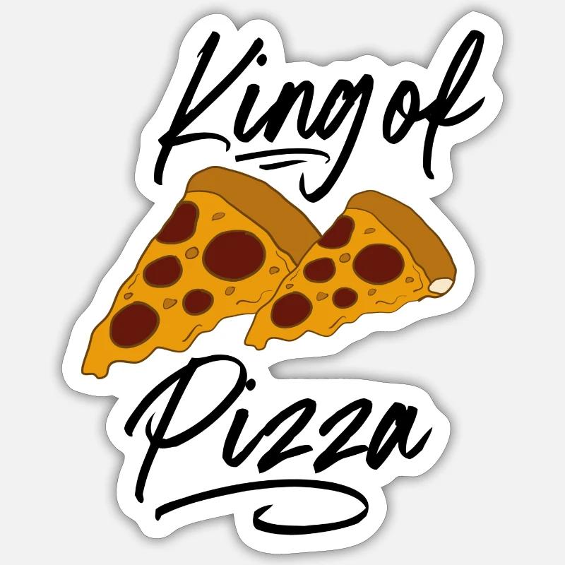 Pizza - Sticker size S (10 x 10 cm) - white matte