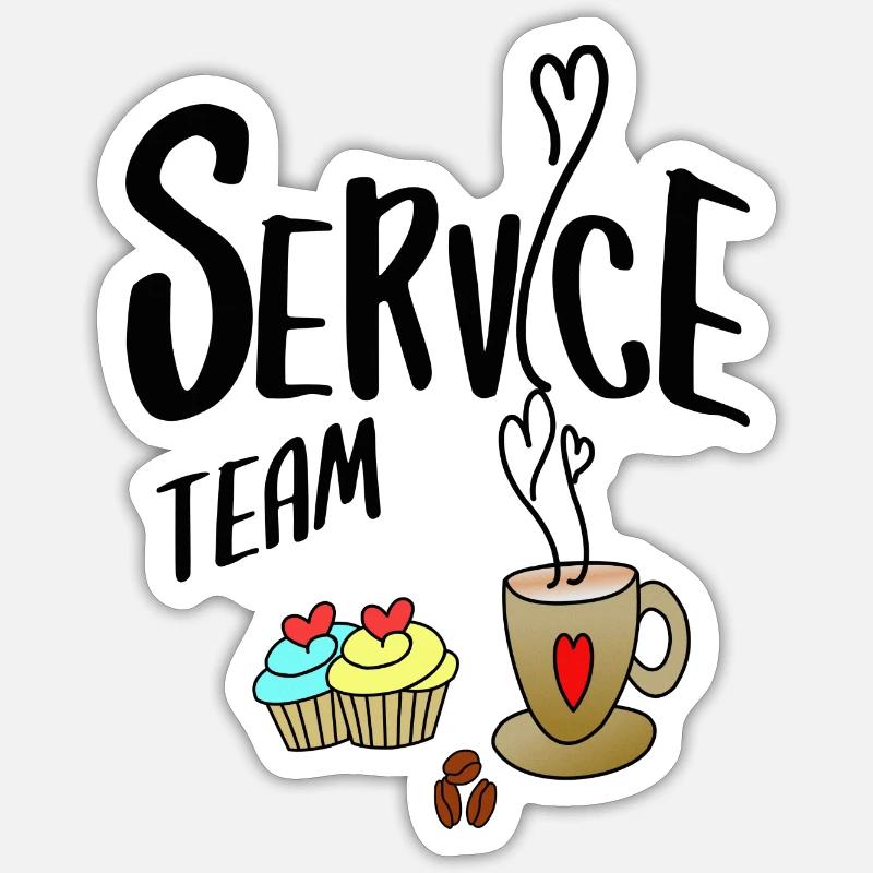 Équipe de service Sticker taille S (10 x 10 cm)