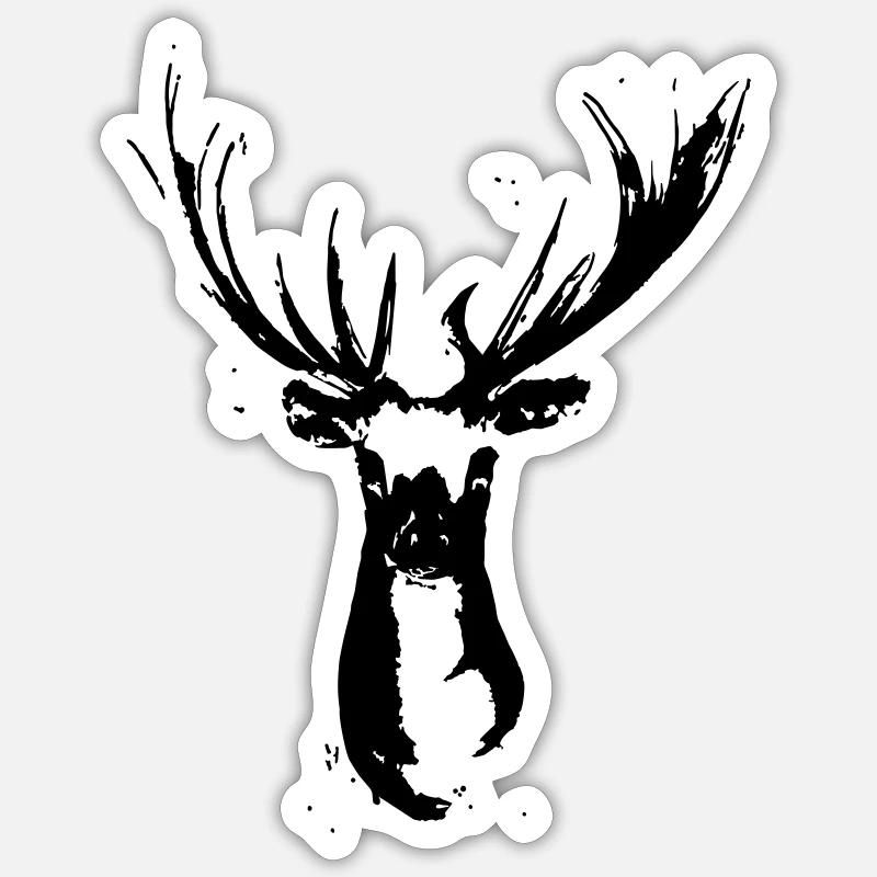 Rehbock Design Sticker Größe S (10 x 10 cm)