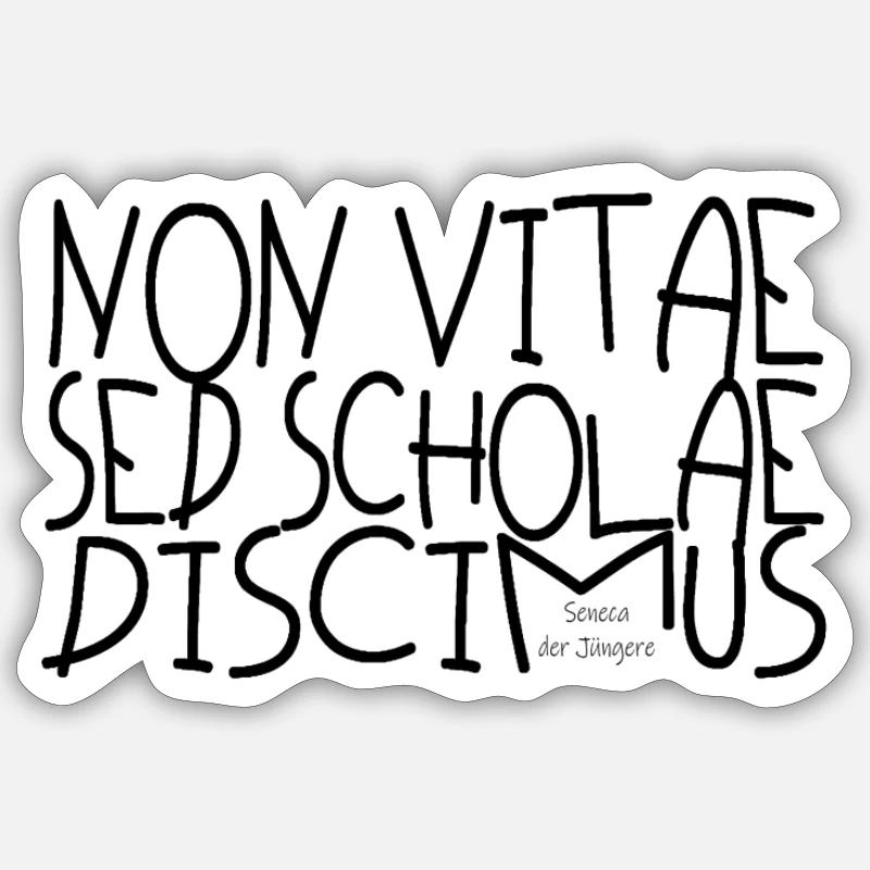 noir non vitae - Sticker taille S (10 x 10 cm) - blanc mat