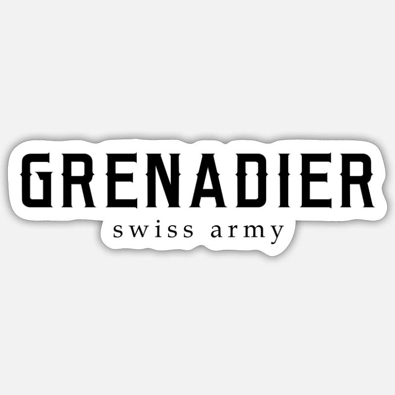Grenadier Schweizer Armee Sticker Größe S (10 x 10 cm)