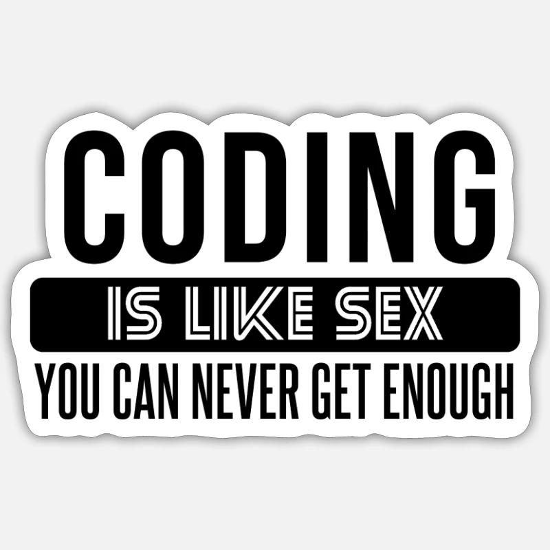 Coding Statement – Provocative Developer Design - Sticker size S (10 x 10 cm) - white matte