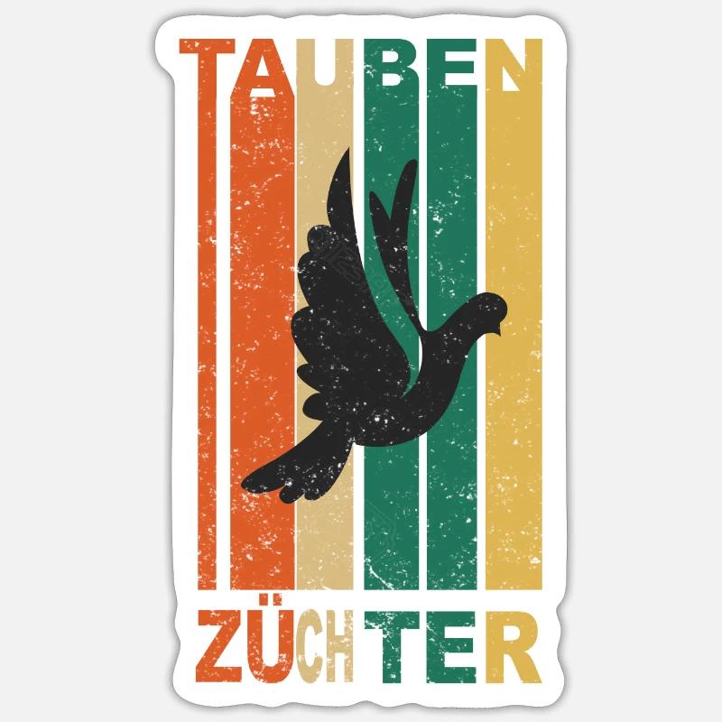 Éleveurs de pigeons - Sticker taille S (10 x 10 cm) - blanc mat