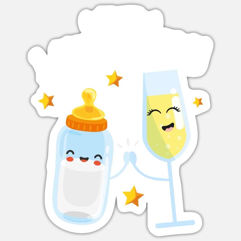 Unser erster Muttertag - Sticker Größe S (10 x 10 cm) - Mattweiß