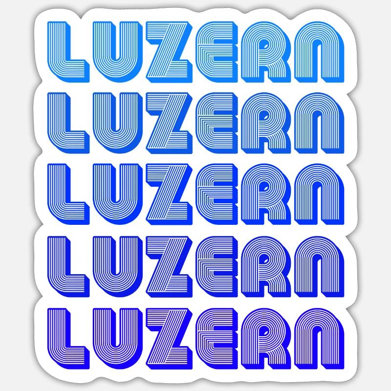 Lucerne - Sticker size S (10 x 10 cm) - white matte