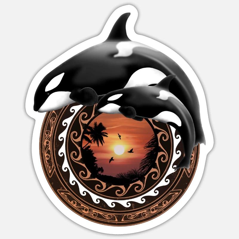 Orca killer whale - Sticker size S (10 x 10 cm) - white matte