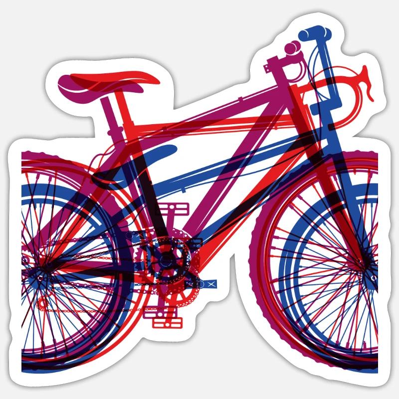 Conception de vélo cool super - Sticker taille S (10 x 10 cm) - blanc mat