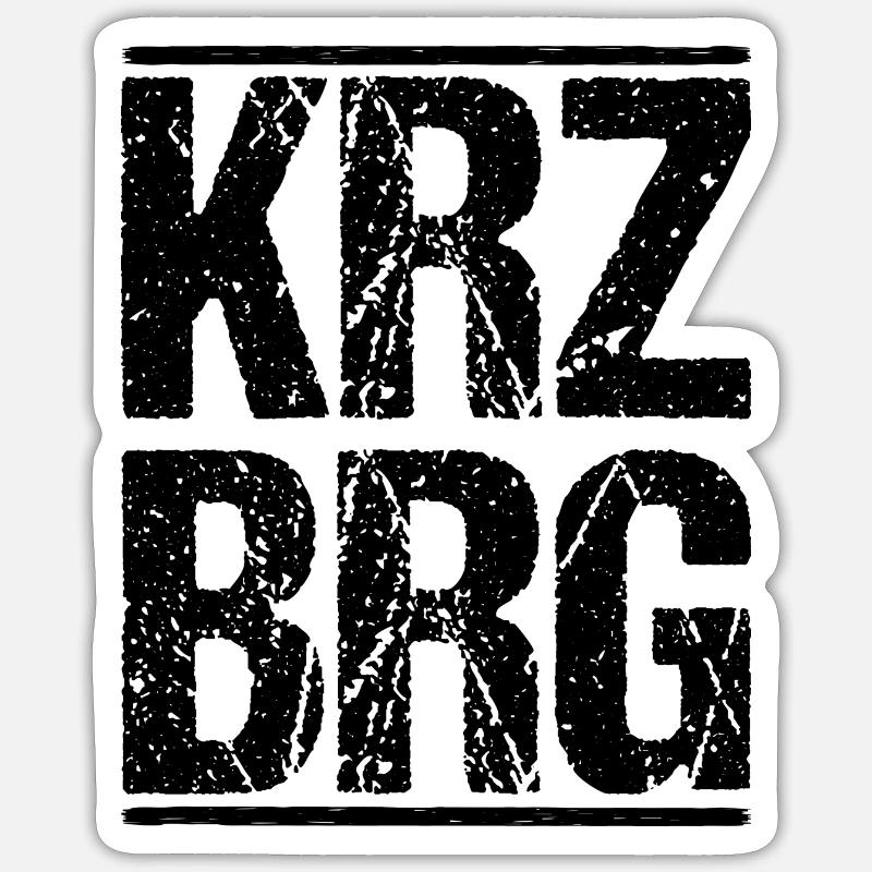 KRZBRG - Sticker size S (10 x 10 cm) - white matte