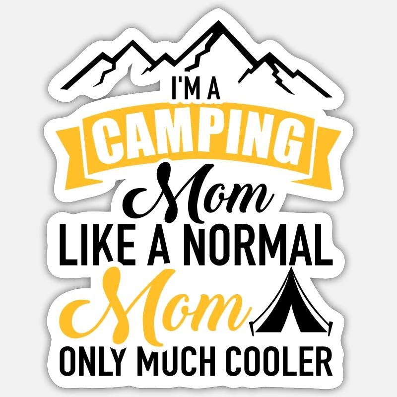 Camping - Sticker Größe S (10 x 10 cm) - Mattweiß