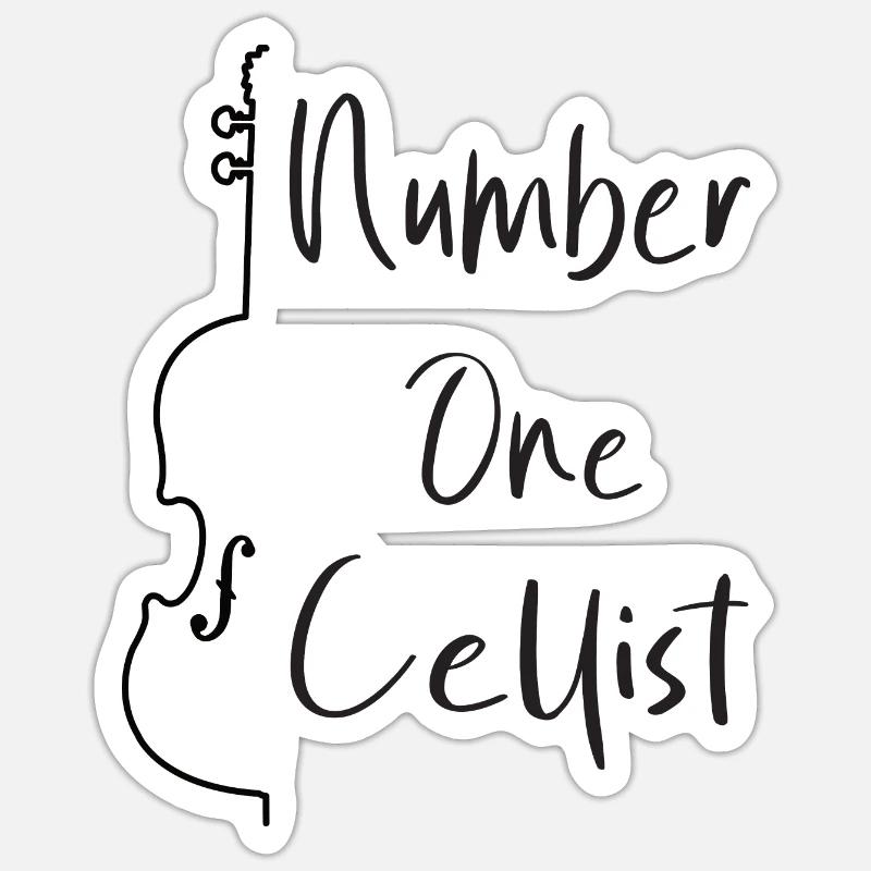 Violoncelle violoncelle violoncelle Sticker taille S (10 x 10 cm)