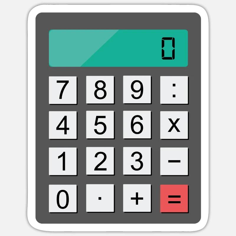 calculator Sticker size S (10 x 10 cm)