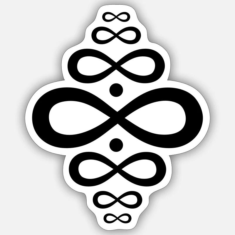 Infinity symbol duplicated Sticker size S (10 x 10 cm)