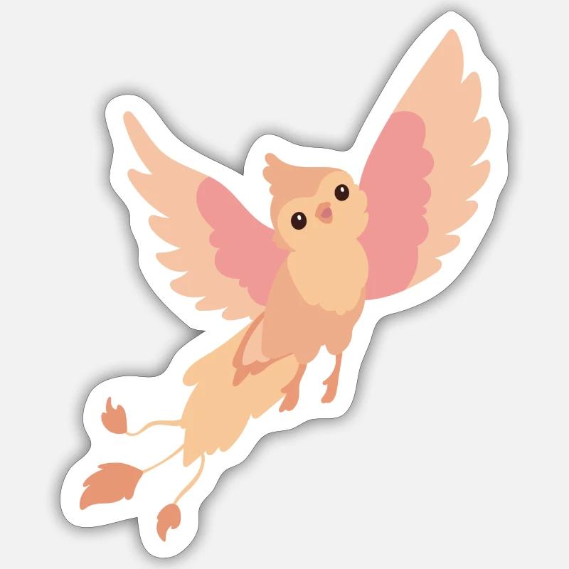 Phénix - Sticker taille S (10 x 10 cm) - blanc mat
